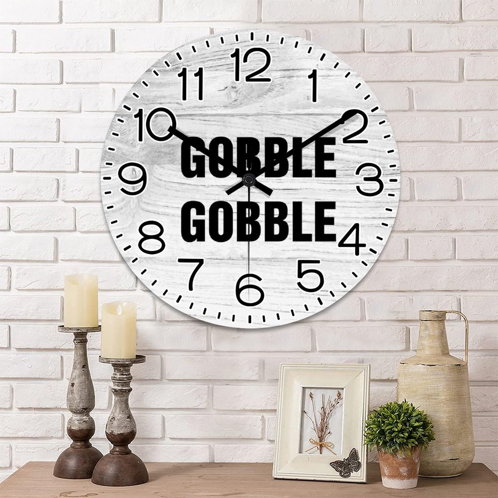 Horloge silencieuse en bois 38 cm pour salon et chambre