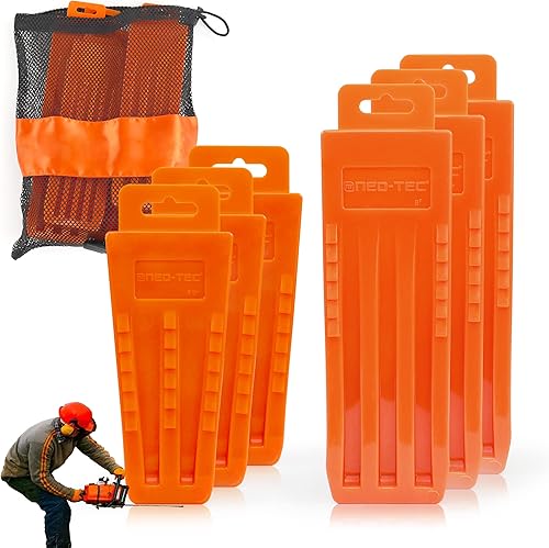 NEO-TEC Paquete de 6 cuñas de tala de árboles, cuñas de motosierra, equipo de corte de árboles de 5.5 + 8 pulgadas, equipo de corte de árboles con
