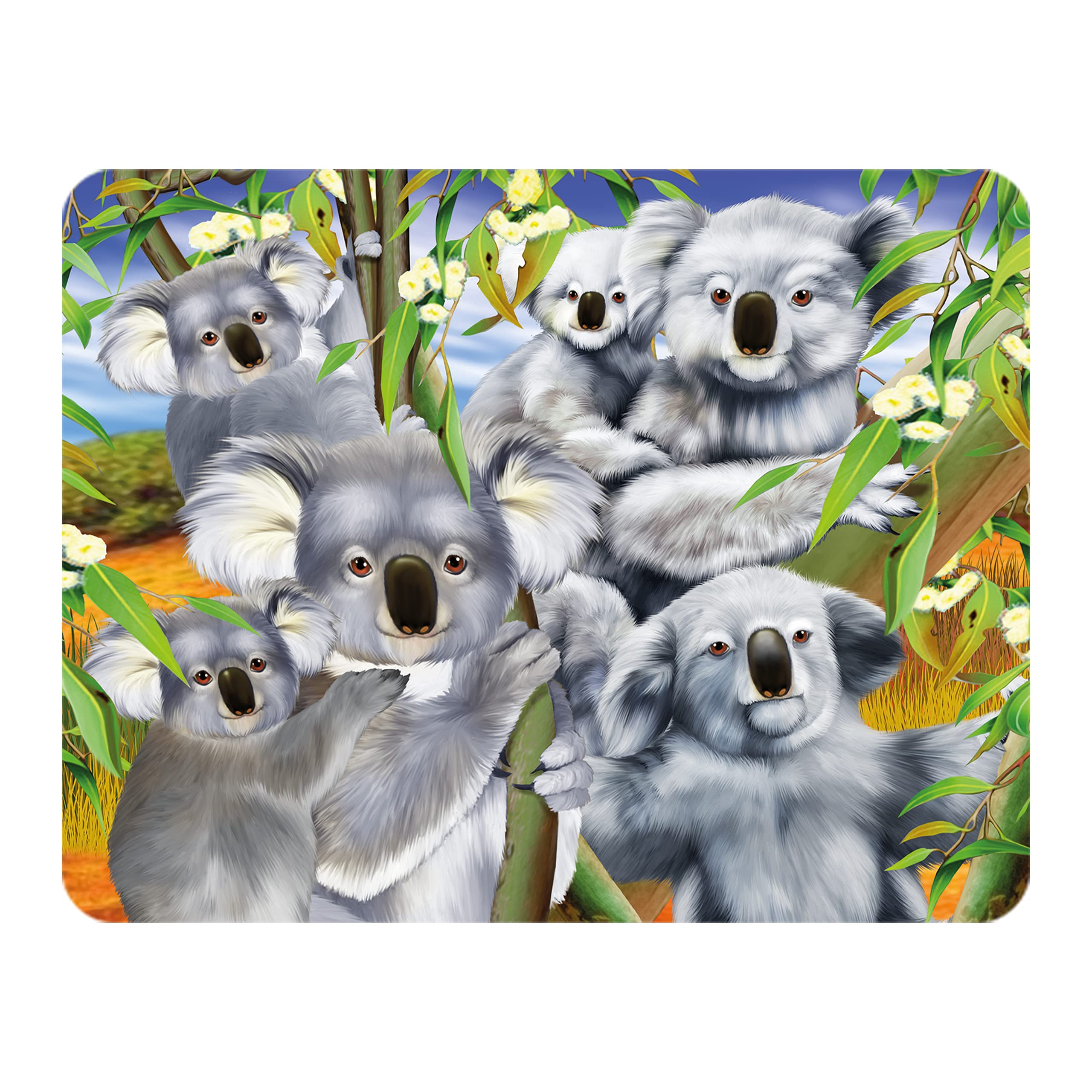 3D LiveLife Magnet - Koala Cuddle from Deluxebase. Lenticular 3D Koala Fridge Magnet. Magnetic decor for kids and adults with artwork licensed from renowned artist, Michael Searle