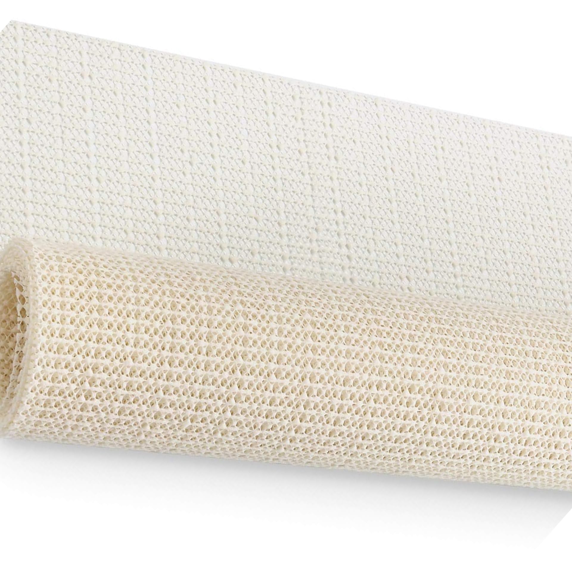 Anti Slip Rug Underlay 125 x 160 cm Rug Gripper Pad Multipurpose Keep Your in Place Cut to Size for Rugs on Laminate, Wooden, Vinyl Floors, off white