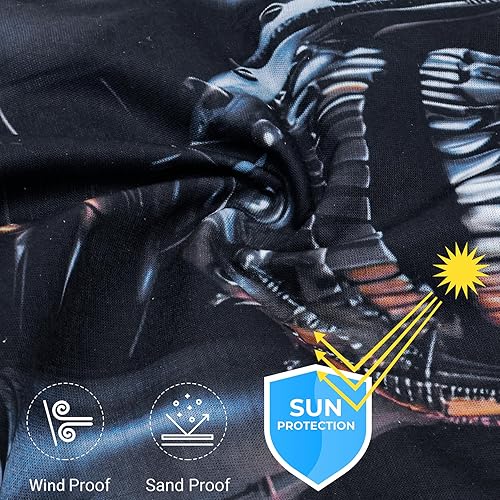 Miniatura 111 de Obacle - Media máscara de calavera, para protección contra el viento, el sol, sin costuras, 3D, para hombres, mujeres, duradera, delgada, Hombres