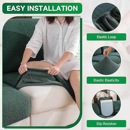 Miniatura 4 de Fundas de cojín para sofá modular, suaves y elásticas, lavables, resistentes al desgaste, protector universal de muebles para sala de estar, funda