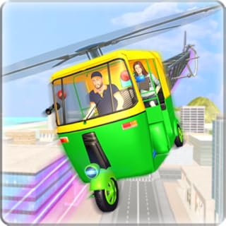 Flying Tuk Tuk Auto Rickshaw Driver : Taxi Games