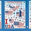 158 Pcs 4th of July Window Clings, 9 Sheets Patriotic Window Clings Decals, Watercolor Double-Sided American Flag Stars Firework Window Stickers for Independence Day Parade Veterans Memorial Day Decor