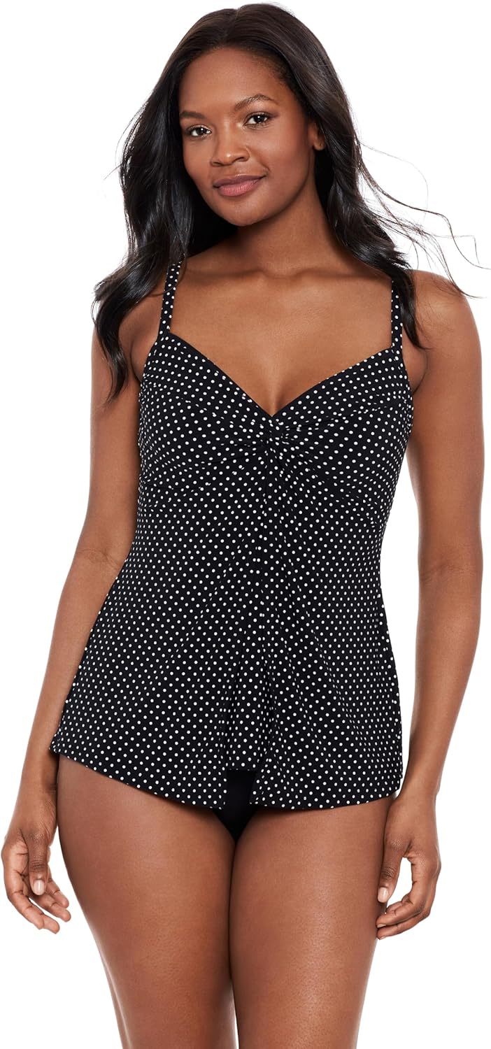 Miraclesuit Women's Swimwear Love Knot Sweetheart Neckline Underwire Bra Tankini Bathing Suit Top