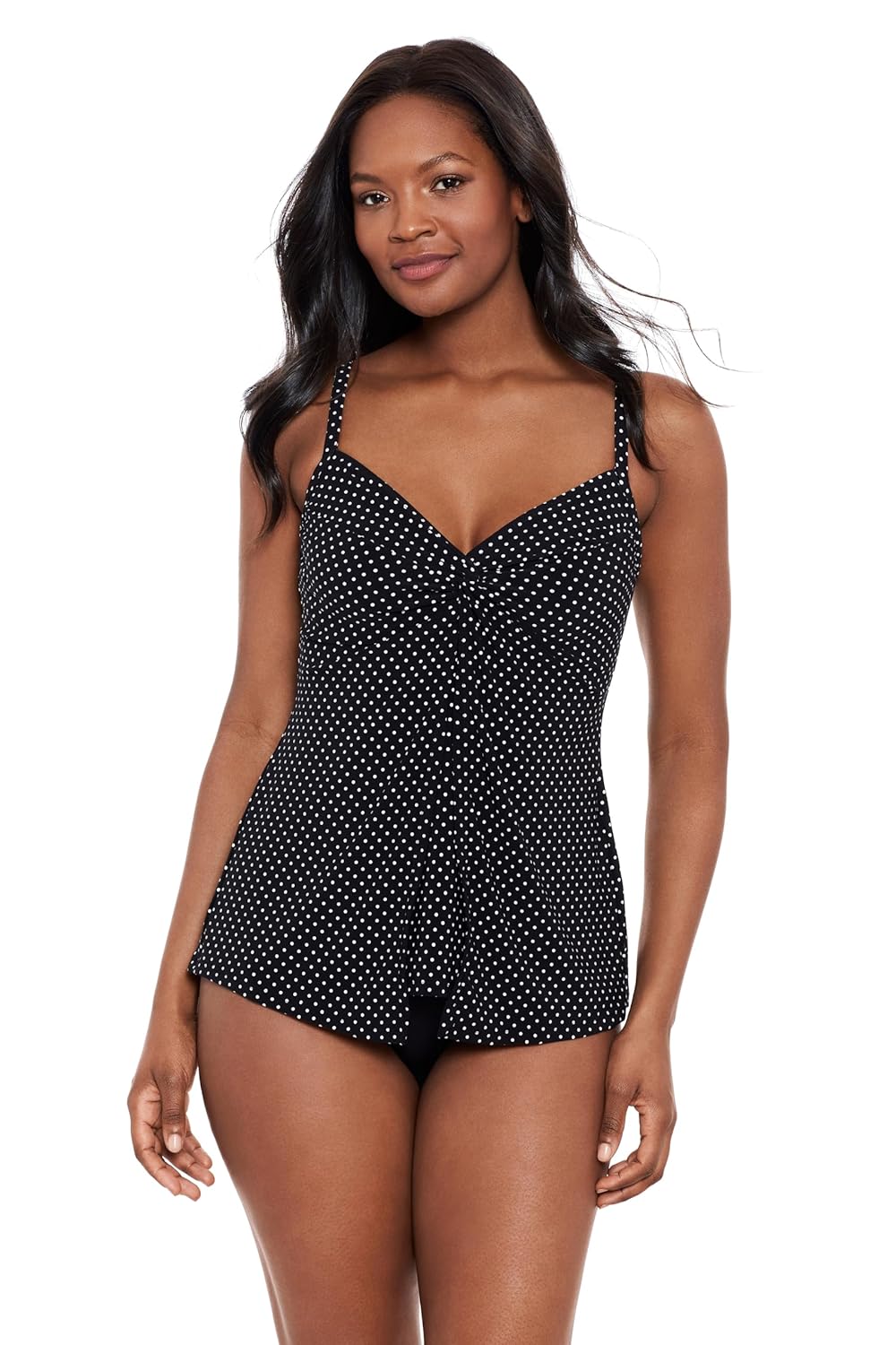 Miraclesuit Womens Swimwear Love Knot Sweetheart Neckline Underwire Bra Tankini Bathing Suit Top