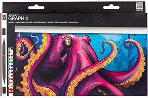 Marabu Aqua Pen Graphix: Unleash Your Inner Artist with 24 Vibrant Watercolors