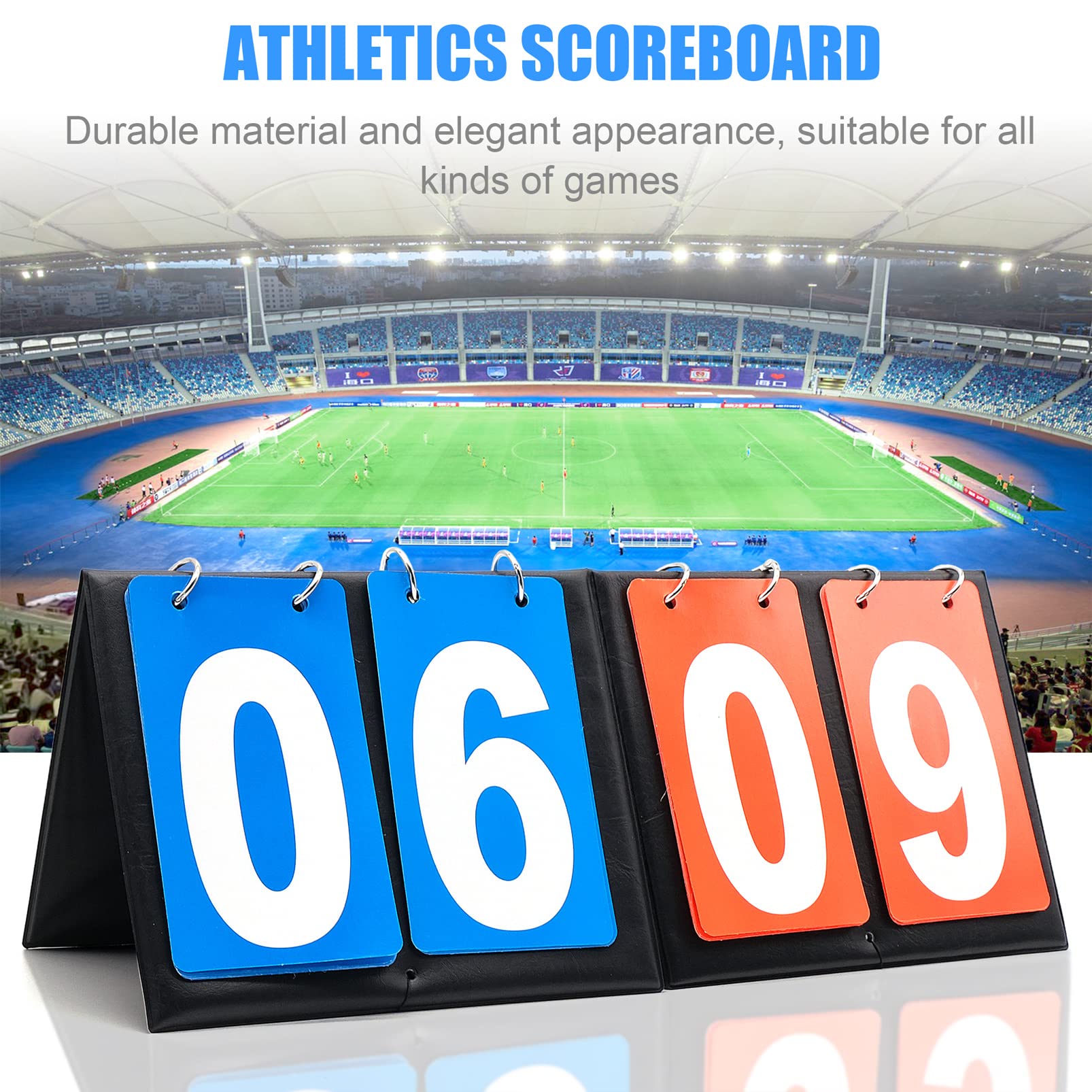 inheming 2 PCS Scoreboard Flipper, 2 Digit Tabletop Score Board, Portable Basketball Flip Scoreboard, Baseball Volleyball Score Keeper for Outdoor Games - Image 4