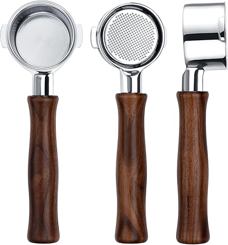 Miniatura 105 de Normcore Portafiltro sin fondo desnudo de 2.008 in, 3 orejas, se adapta a Delonghi Dedica EC680 y EC685, y máquinas de café SMEG y EUPA con mango