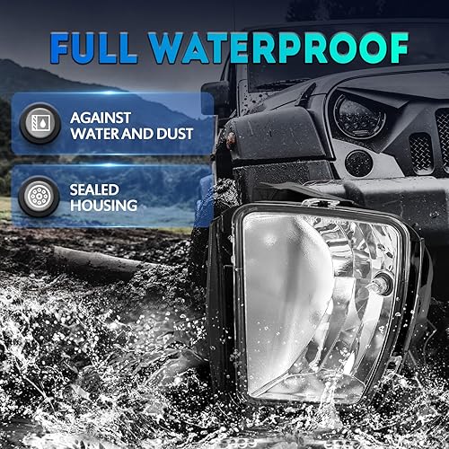 Miniatura 6 de Luces antiniebla de repuesto para Dodge Ram 1500 2013 2014 2015 2016 2017 2018 Dodge Ram 1500 luz antiniebla compatible con bombillas 9006 12V 55W