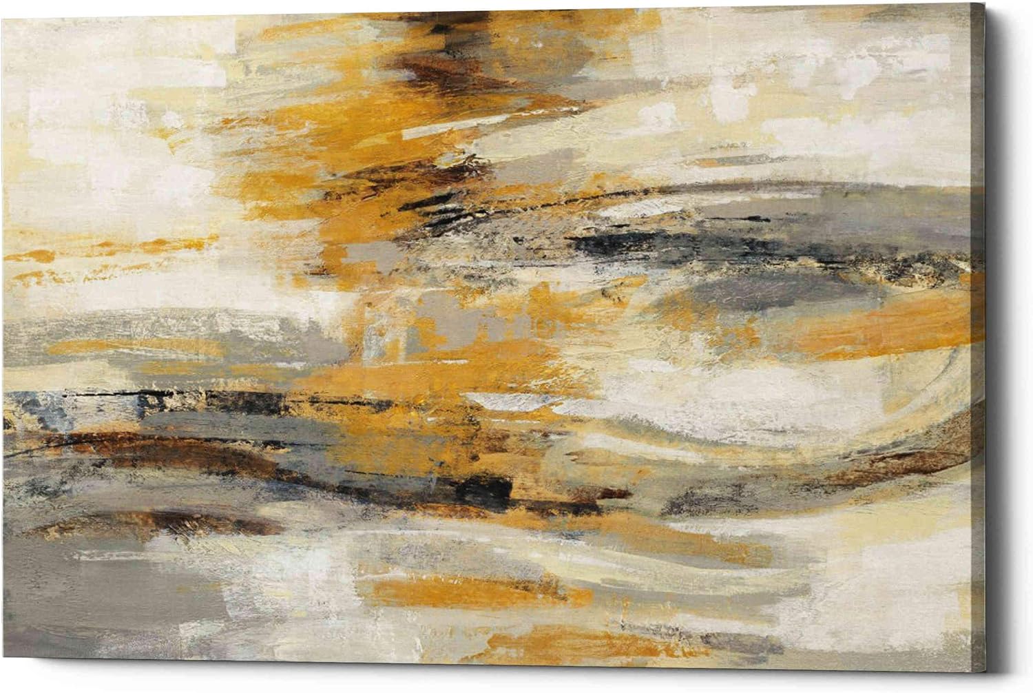 Epic Graffiti 'Golden Dust' by Silvia Vassileva, Canvas Wall Art, 12"x18"