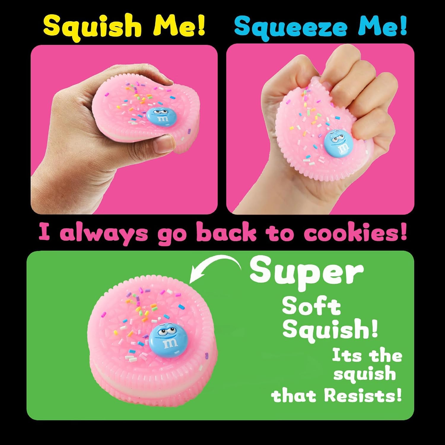 Taba Squishy Biscuits Squeeze Toys,Sensory Fidget Toy for Your Best Mellow and Chill,Party Favors,Perfect Desk Accessory for Adults (Pink)