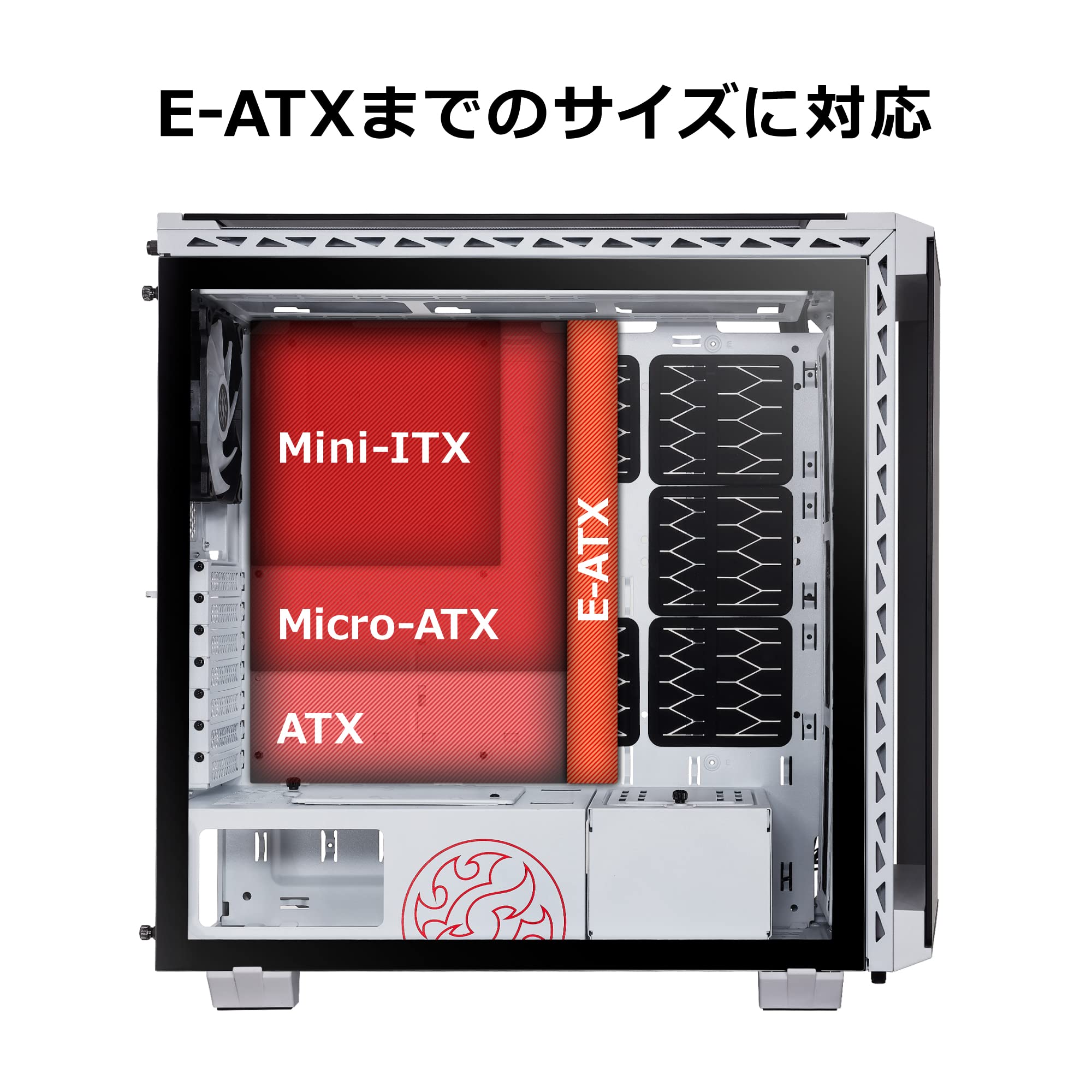 Amazon | XPG Battle Cruiser 4面ガラスパネル ARGBファン4基搭載