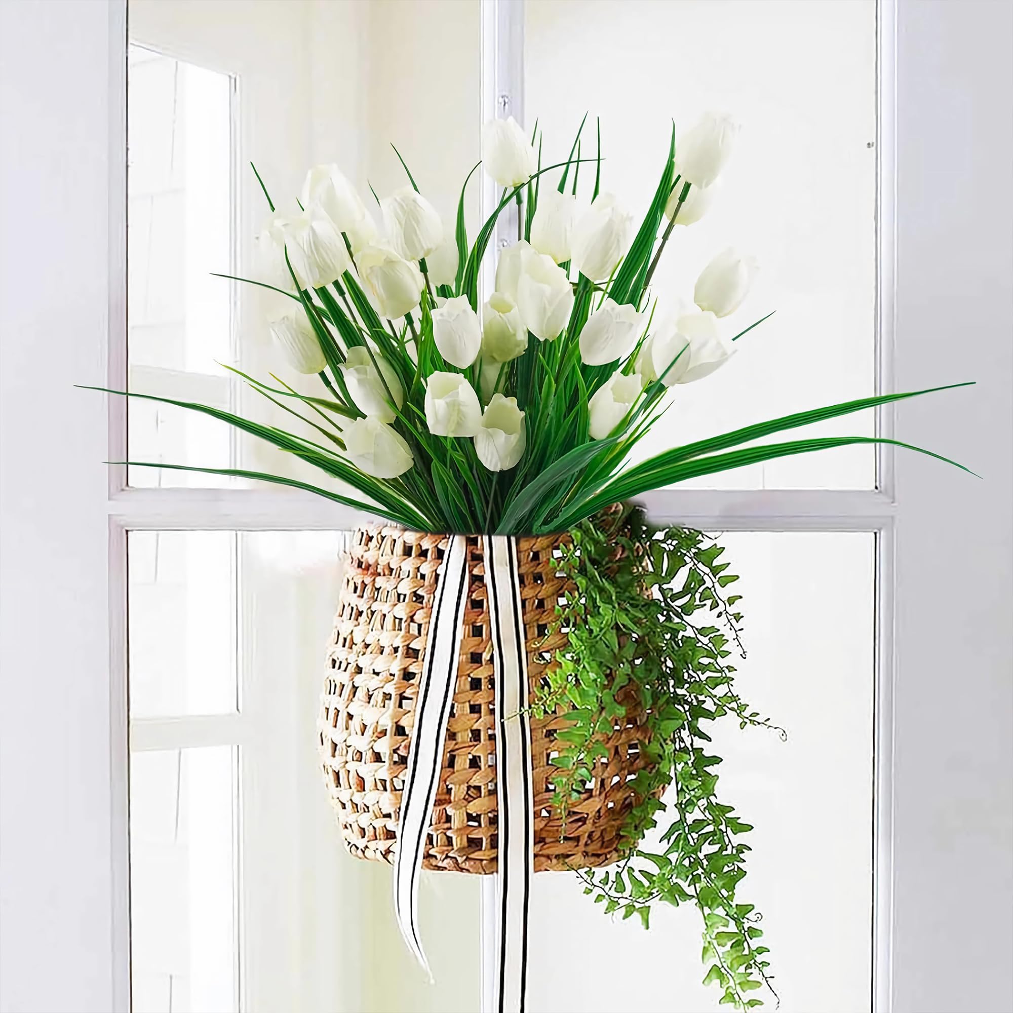 Artificial Tulip Flowers, Real Touch Latex Bouquet, Fake Tulips