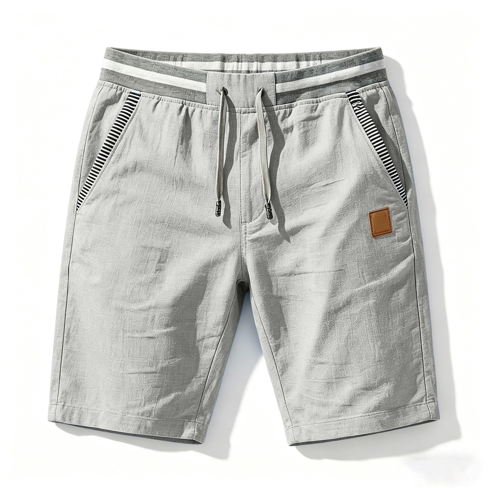 Short cargo à rayures pour homme - Longueur genou - Respirant
