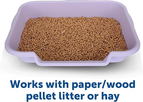 Miniatura 10 de NE14pets Caja de arena para conejo con diseño de conejo Go Here de NE14pets color gris brumoso fabricado en Estados Unidos. Consulta el dibujo de