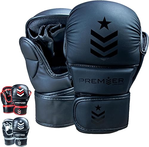 Revgear Guantes MMA Premier de 7 onzas, guantes de boxeo, guantes de entrenamiento de boxeo, guantes de bolsa pesada para hombres y mujeres, fuerte