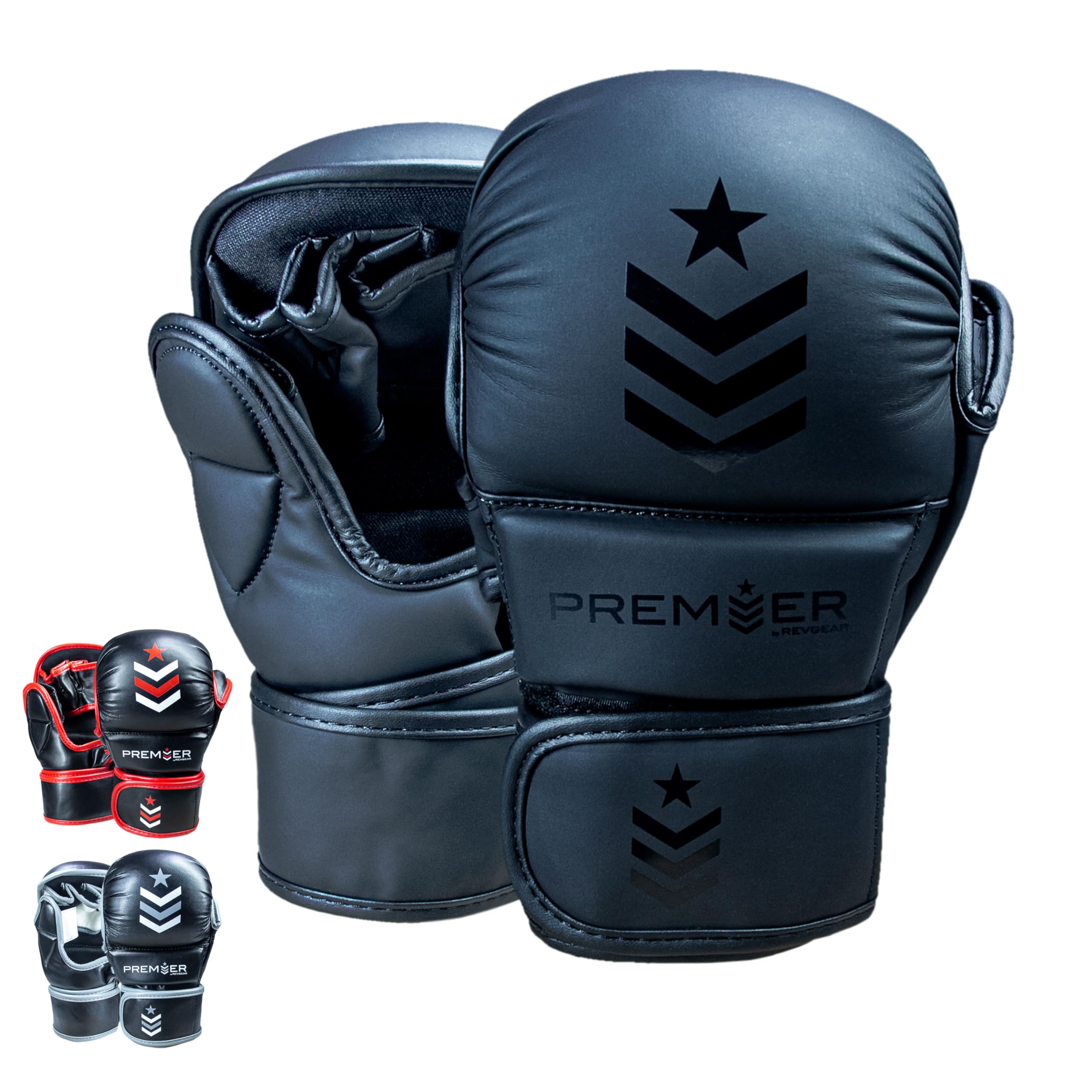 Revgear 7Oz MMA Gloves: Premium Faux Leather Workout Gloves for Men & Women, Ideal for Boxing, Muay Thai, Martial Arts, Sparring, and Heavy Bag