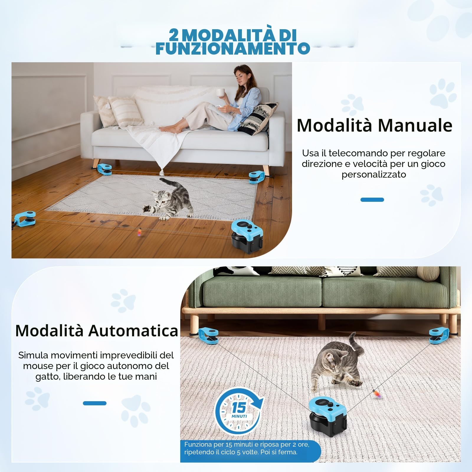 Giocattolo per Gatti da Interni, Nuovo Tapis Roulant per Cuccioli Annoiati, con Controllo Automatico/Remoto e Velocità Regolabile, Gioco di Inseguimento e Percorso di Corsa con Design Fai da Te