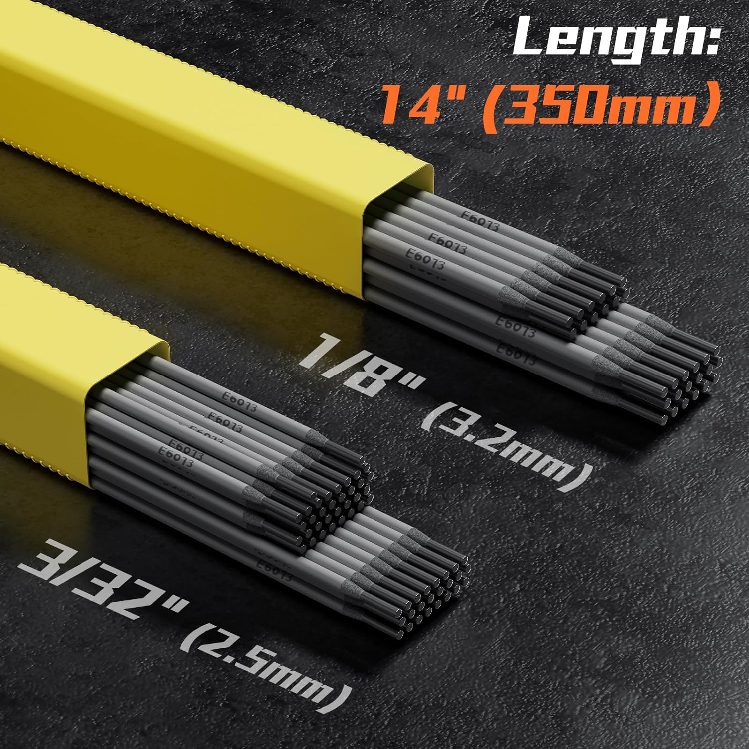 E6013 3/32" 2.5LB Welding Rods - Ideal for Light Metal Fabrication and Home Repairs, Low-Carbon Steel Electrodes with Easy Arc Start and Minimal Spatter, AC/DC Compatible