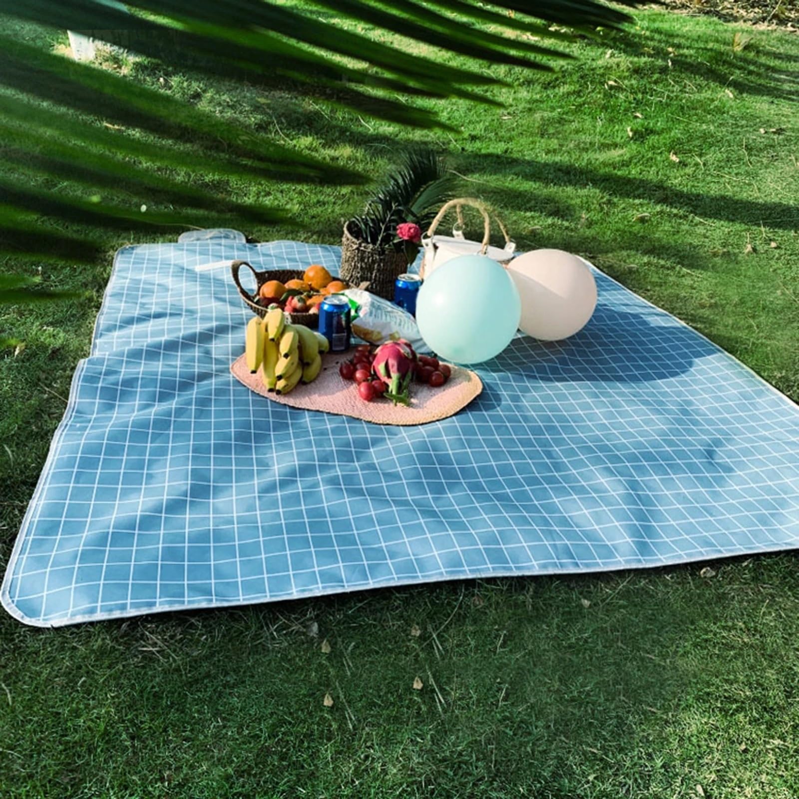 Mantas de Picnic, Manta de Picnic Plegable con Aletas de Snorkel, 200 x 200 cm, Impermeable, Transpirable, Multicolor(Coffee)