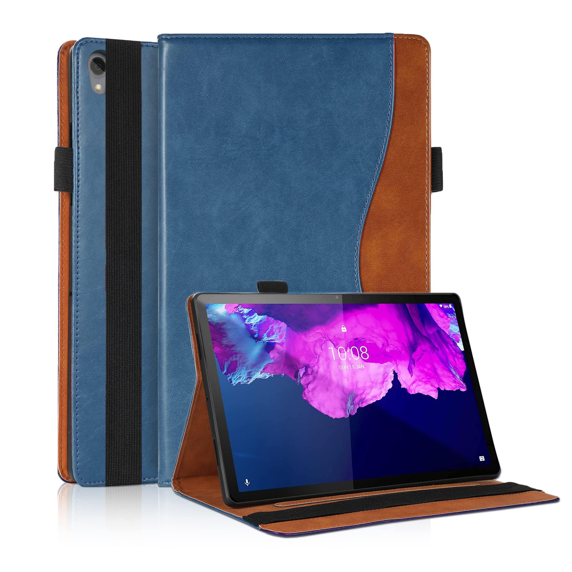 TIPOYOPOO Case for Lenovo Tab P11(TB-J606F/J606X)/Tab P11 Plus (TB-J616F/J616X) 11 inch Business Slim PU Leather Protective Case Shell with Card Holder Folio Stand Cover for Lenovo Tab P11 /P11+ 11" Navy Blue Tab P11(J606F/J606X)/P11 Plus (-J616F/J61