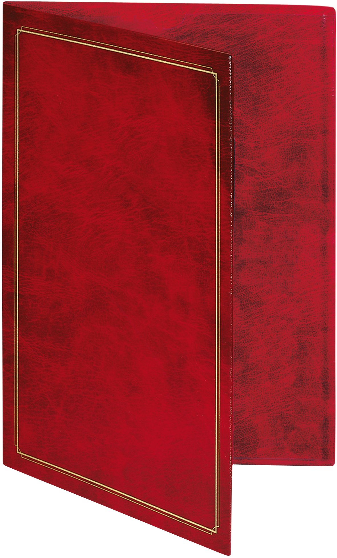 RNK Verlag 2831 Certificate Folder Made of Marbled Plastic with Gold Print 22.7 x 31.5 cm Wine Red
