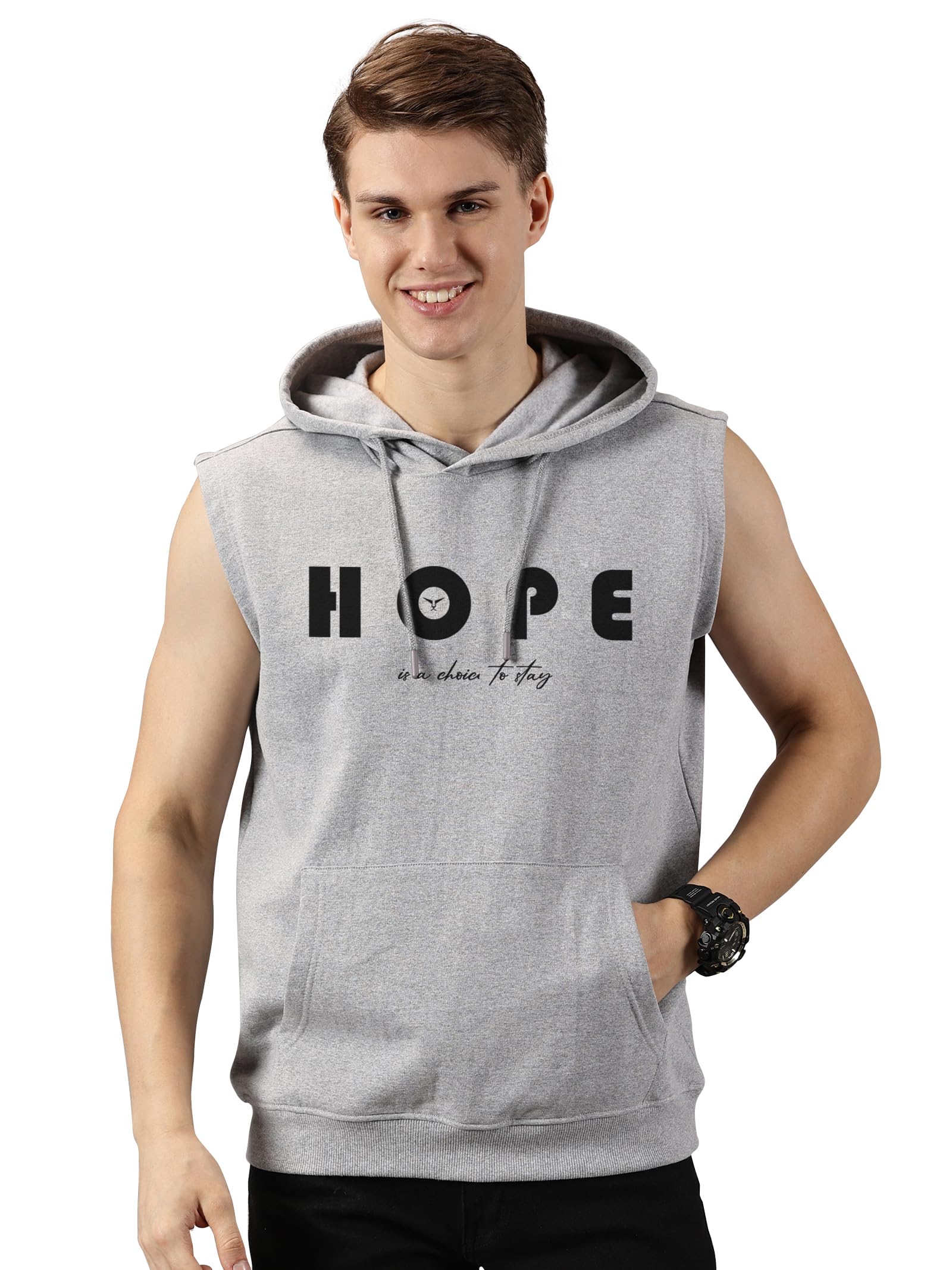 leon Men's Printed Sleeveless Hoodie-picture-11