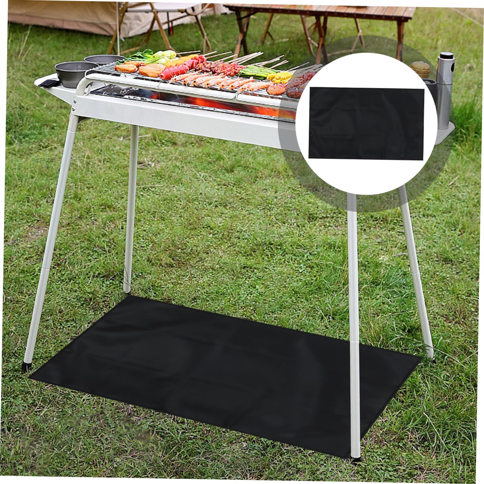 BESTonZON Tapis De Ignifuge pour Barbecue Tapis De Grillade Chaleur Parfait pour Et pour Camping Et Extérieur