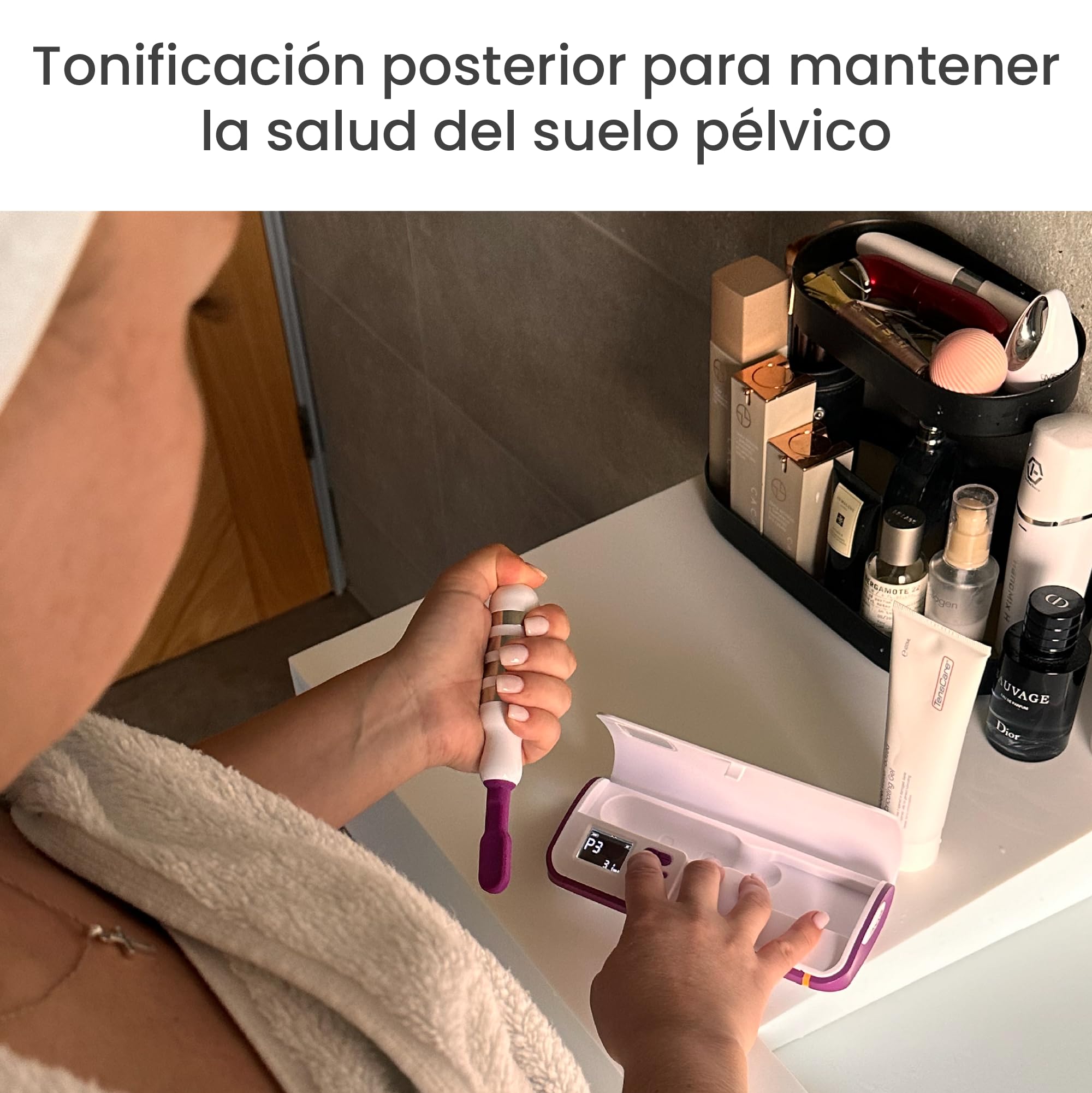 TensCare iTouch Go Gold Entrenador Pélvico Inalámbrico | Sonda de oro sin níquel con EMS para incontinencia, control de vejiga y recuperación posparto.