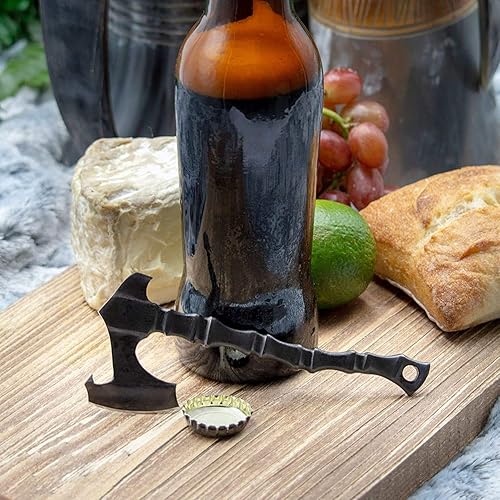 Miniatura 4 de Abrebotellas Viking Axe  Abrebotellas de cerveza de acero inoxidable Norse Tradesman