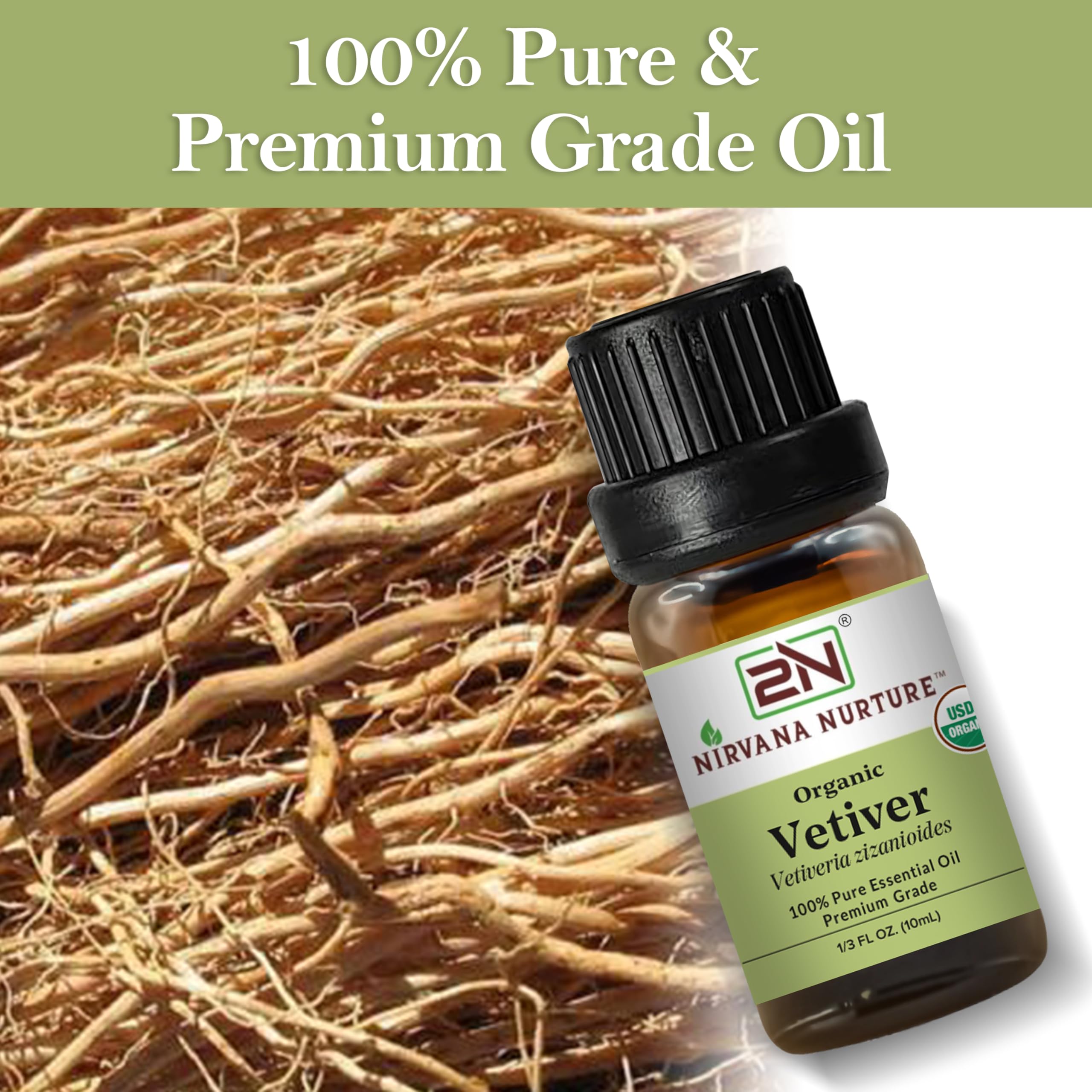 Amazon.com: Nirvana Nurture Vetiver Essential Oil, USDA Certified