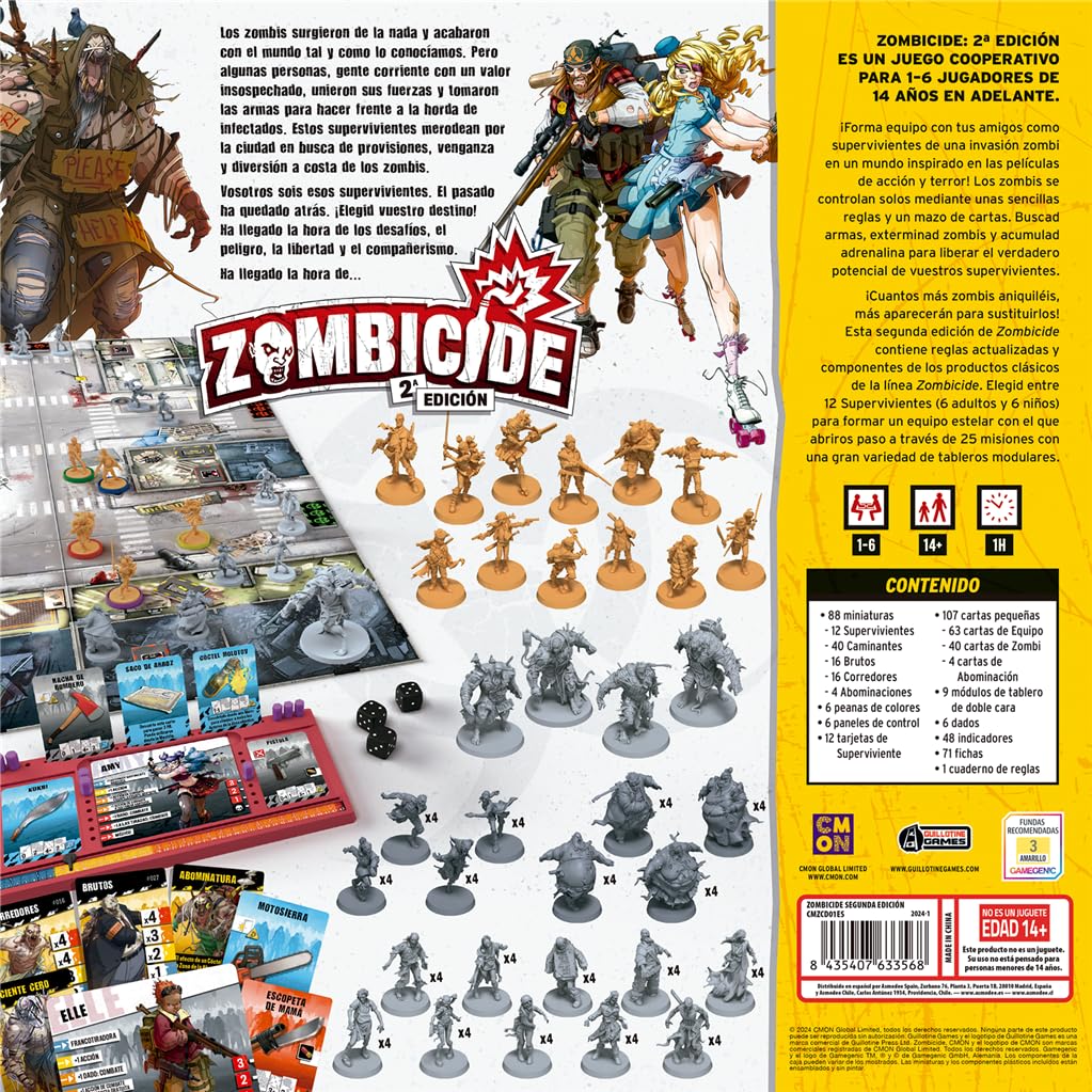 ASMODEE JUEGO DE MESA ZOMBICIDE SEGUNDA EDICION PEGI 14- versione spagnola