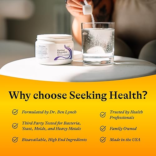 Miniatura 7 de Seeking Health Optimal Electrolyte Powder - Polvo de electrolitos con sodio y potasio - Apoya la digestión y la energía con suplemento de