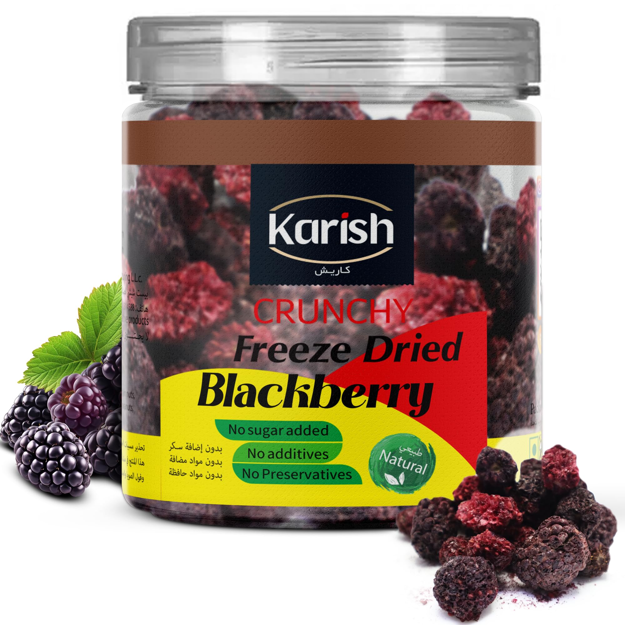 Karish Crunchy Bites Freeze Dried Blackberry | Dried Fruit | No Added Sugar, Great healthy Snack