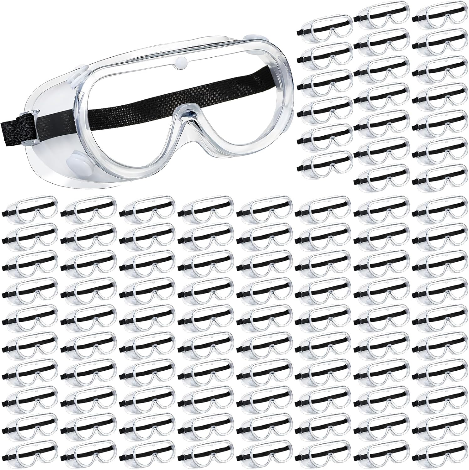 Safety Goggles Anti Fog Lab Goggles Clear Protective Eye Goggles Adjustable Safety Goggles for Chemistry Lab Mowing