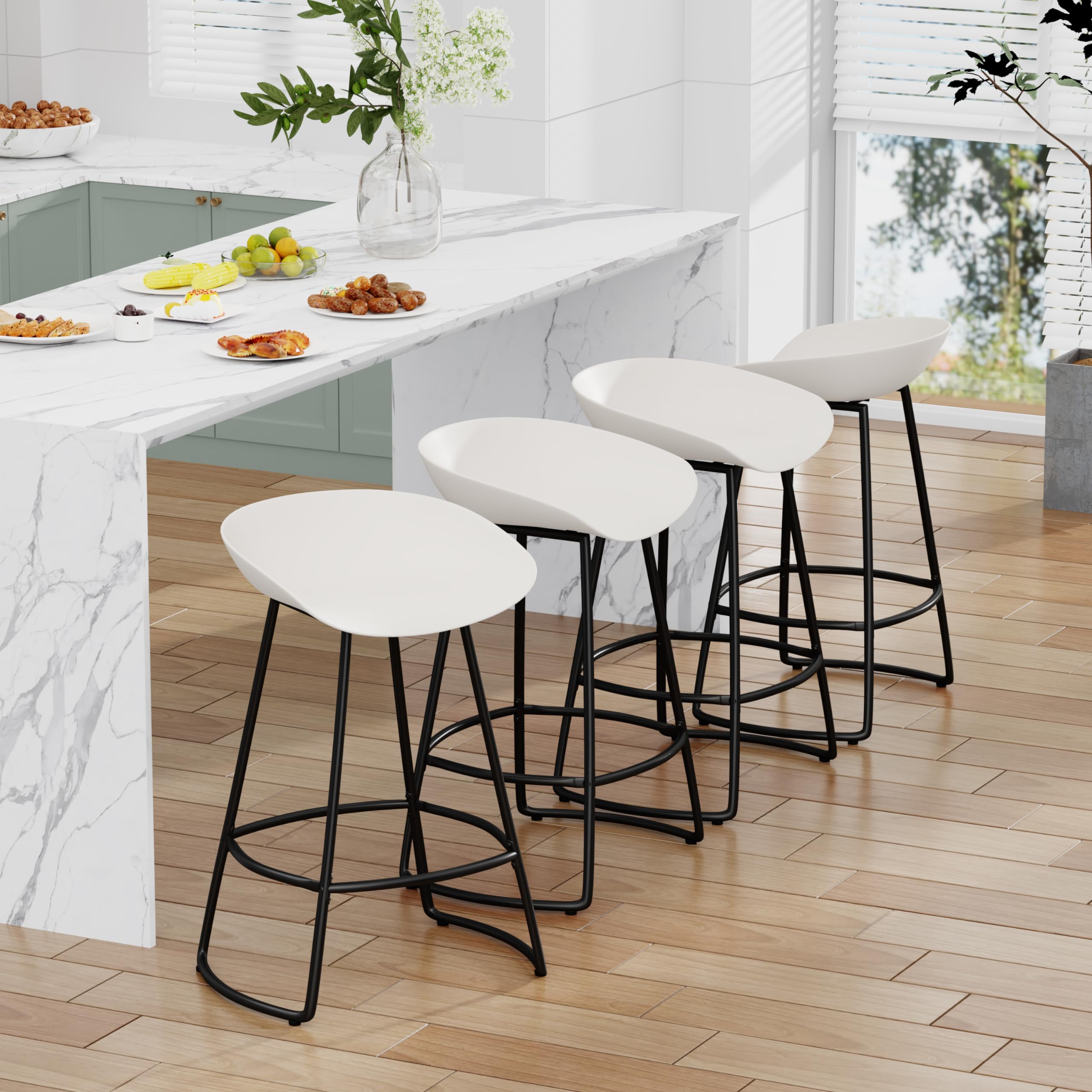 Amazon.com: Andeworld Swivel Barstools Set of 4,Modern 26