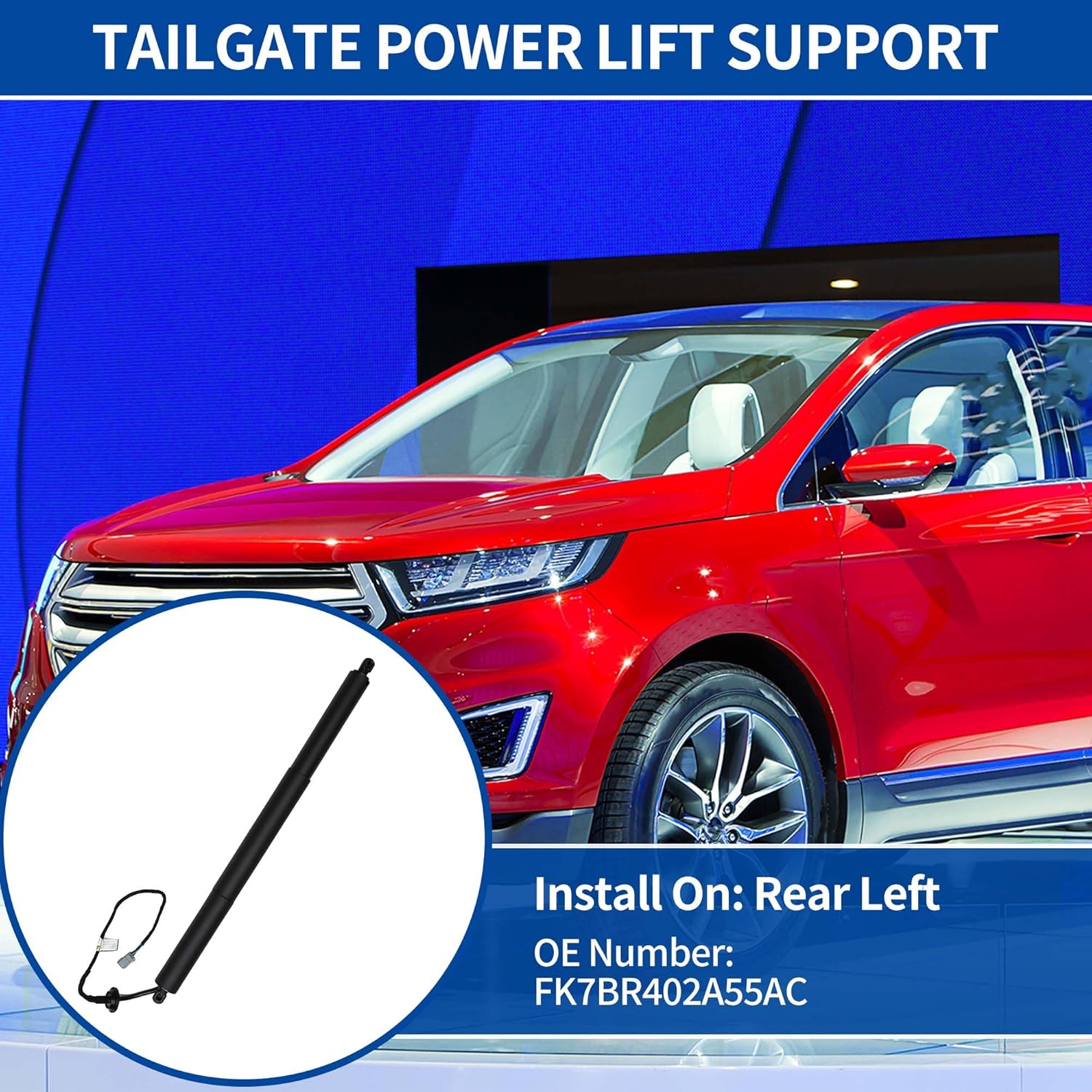 X AUTOHAUX Rear Left Tailgate Power Lift Support for Ford Edge 2015-2021 Liftgate Power Hatch Shock Strut No.FK7BR402A55AC Electric Trunk Power Liftgate