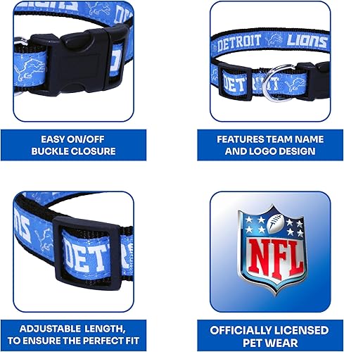 Miniatura 48 de Pets First Collar para perro de la NFL 32 equipos NFL disponibles en 4 tamaños. Collar de PET NFL resistente, fuerte y duradero. Equipo de fútbol