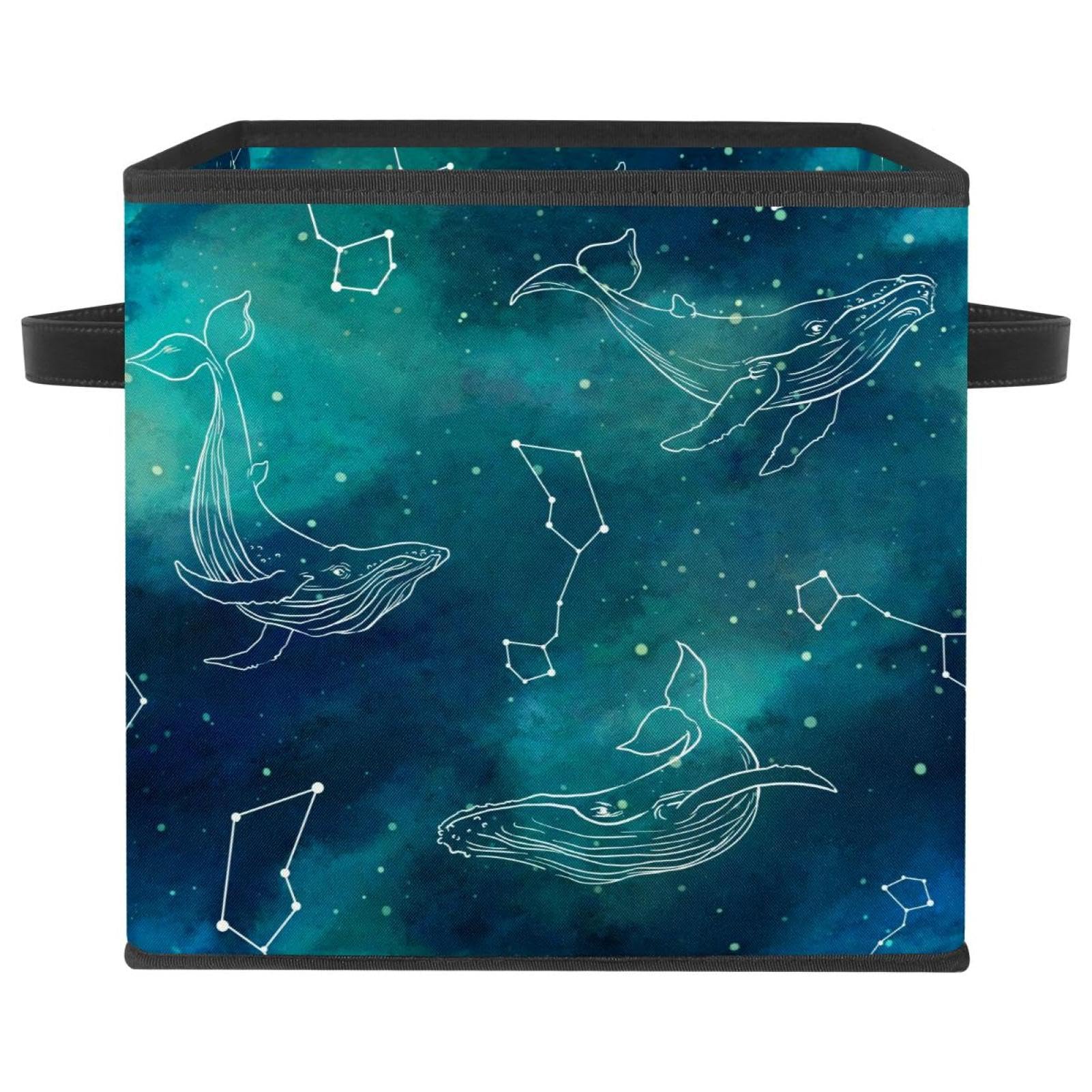 Panier de rangement cube pliable jouets vêtements motif galaxie