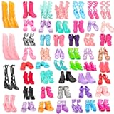 50 Pairs Doll Shoes High Heel Shoes Doll Boots Flat Shoes Set for 11.5 inch Girl Dolls Fashionista Shoe Lots
