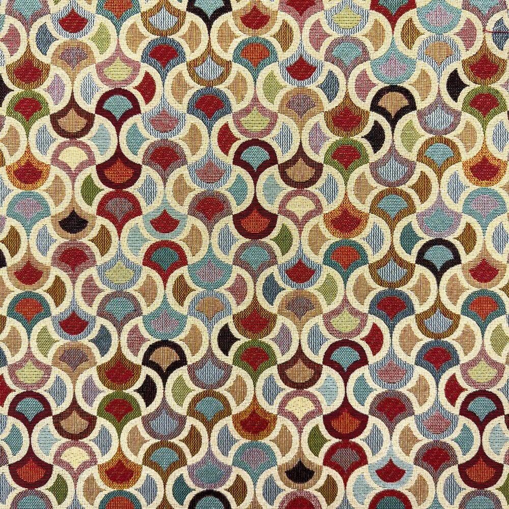Cotton Woven Tapestry Upholstery Fabric Material Doodle 1MTR