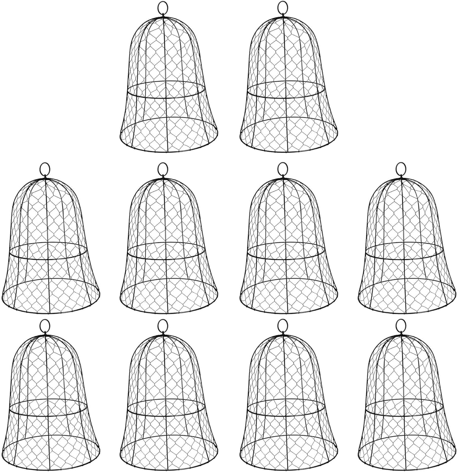Garden cloches for plants, 13" dia x 17" h, 10-pack