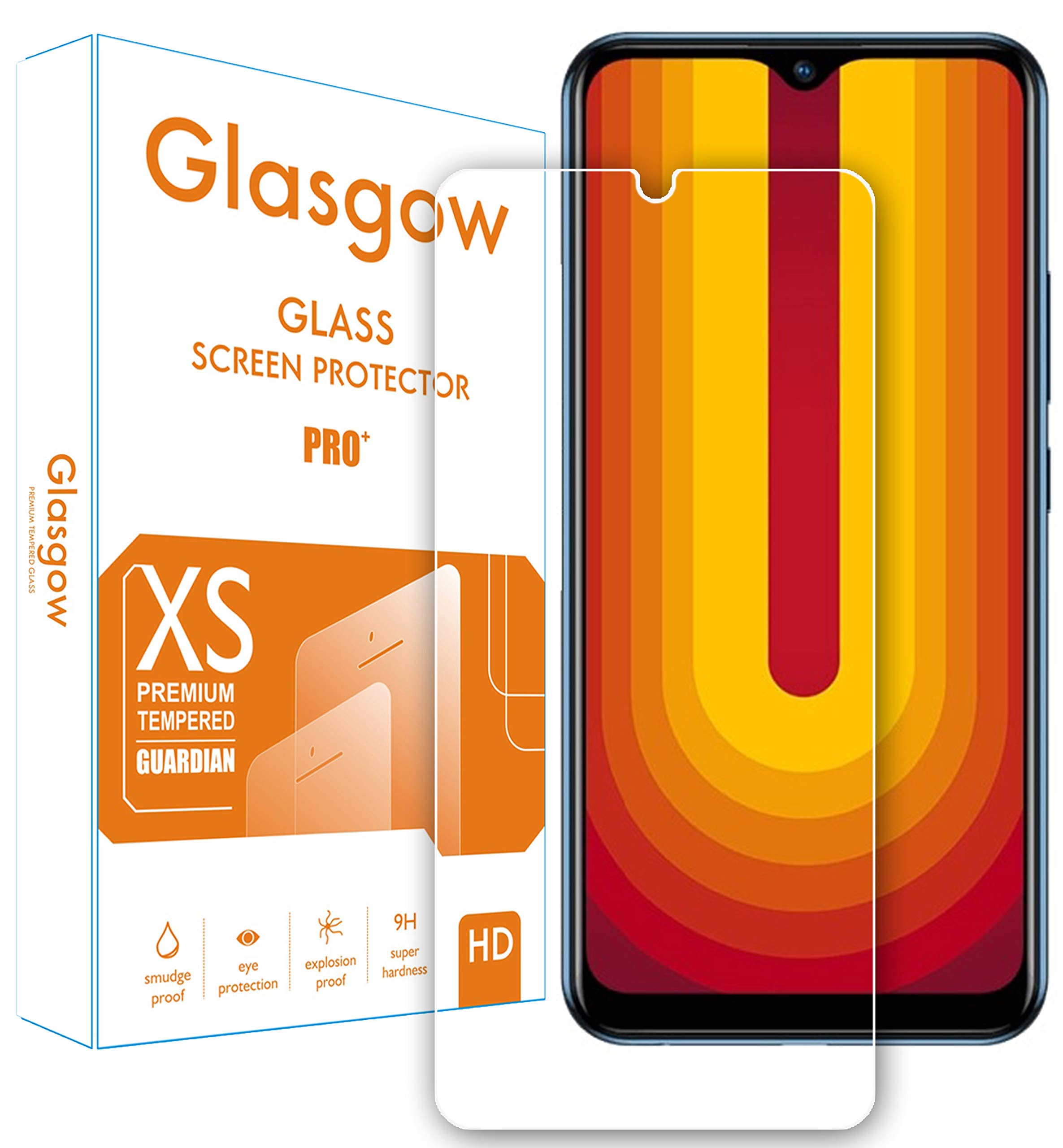 Glasgow Screen Protector for Vivo U10 [Tempered Glass Guard] [Gorilla] Easy Installation [Anti FingerPrint] (B07XLXSW6R) Amazon Price History, Amazon Price Tracker
