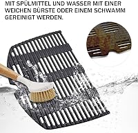 MGiessca Weber Q300 Q320 Q3000 grillrács szett, 45x32 cm öntöttvas grillrács csere alkatrész 7