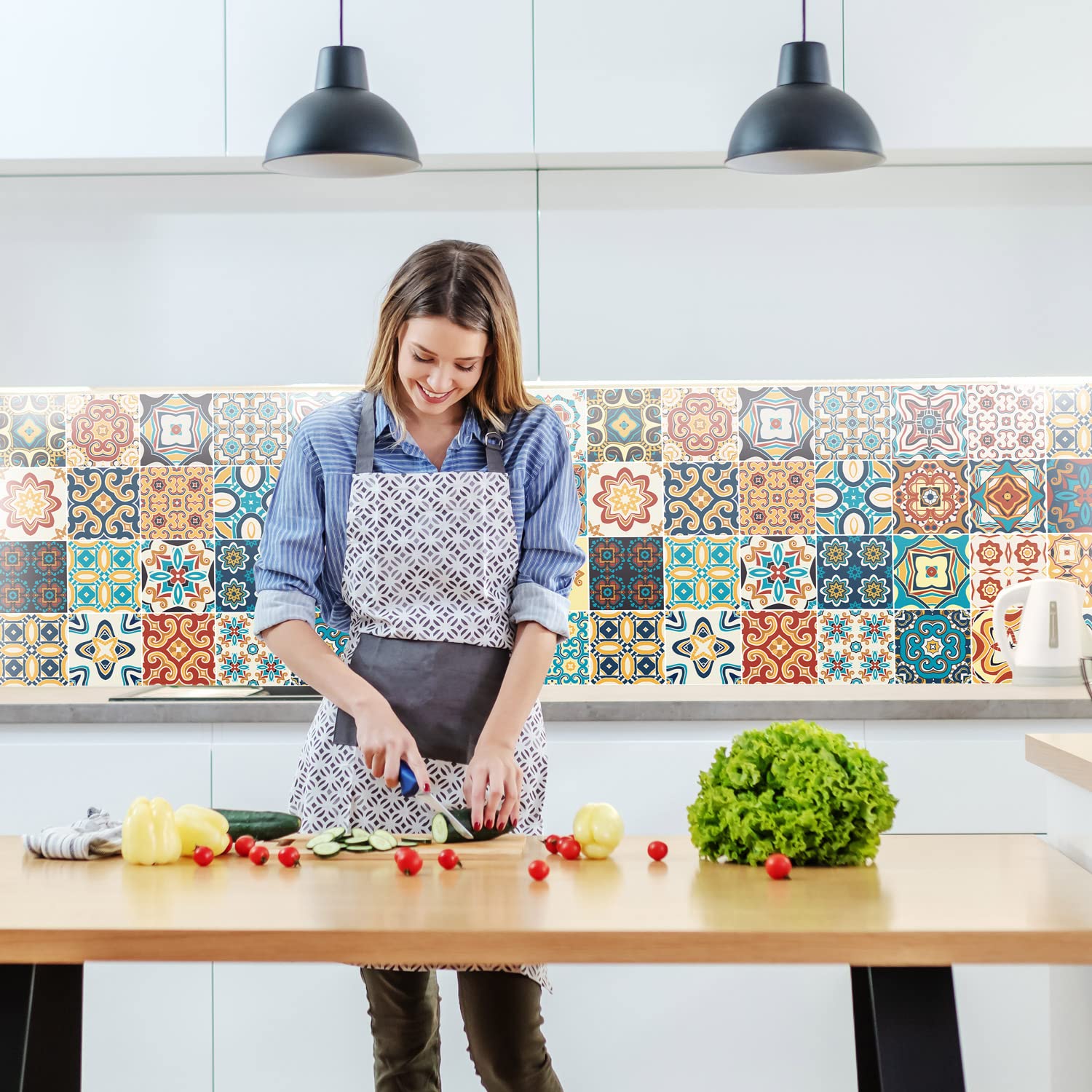 Dedeco Panneau De Cuisine Motif Forêt V3, Verre Acrylique De 3 Mm, Protection Anti-éclaboussures Pour, Mur De Cuisine, Mur Décoratif Imperméable, Toutes Les Surfaces, 260 X 60 Cm