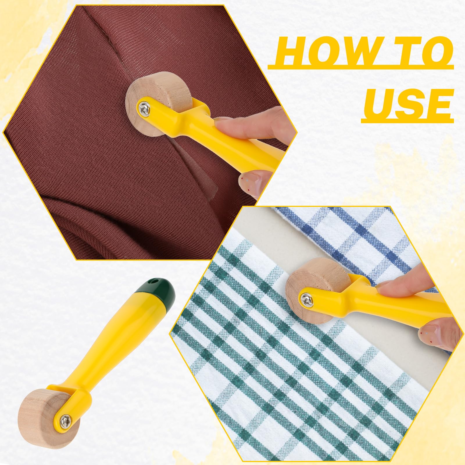 Rullo per cuciture per trapuntatura, 2,3 cm, rullo per cuciture per trapuntatura e cucito, con manico facile da impugnare, per stampa, inchiostro, decorazione della casa