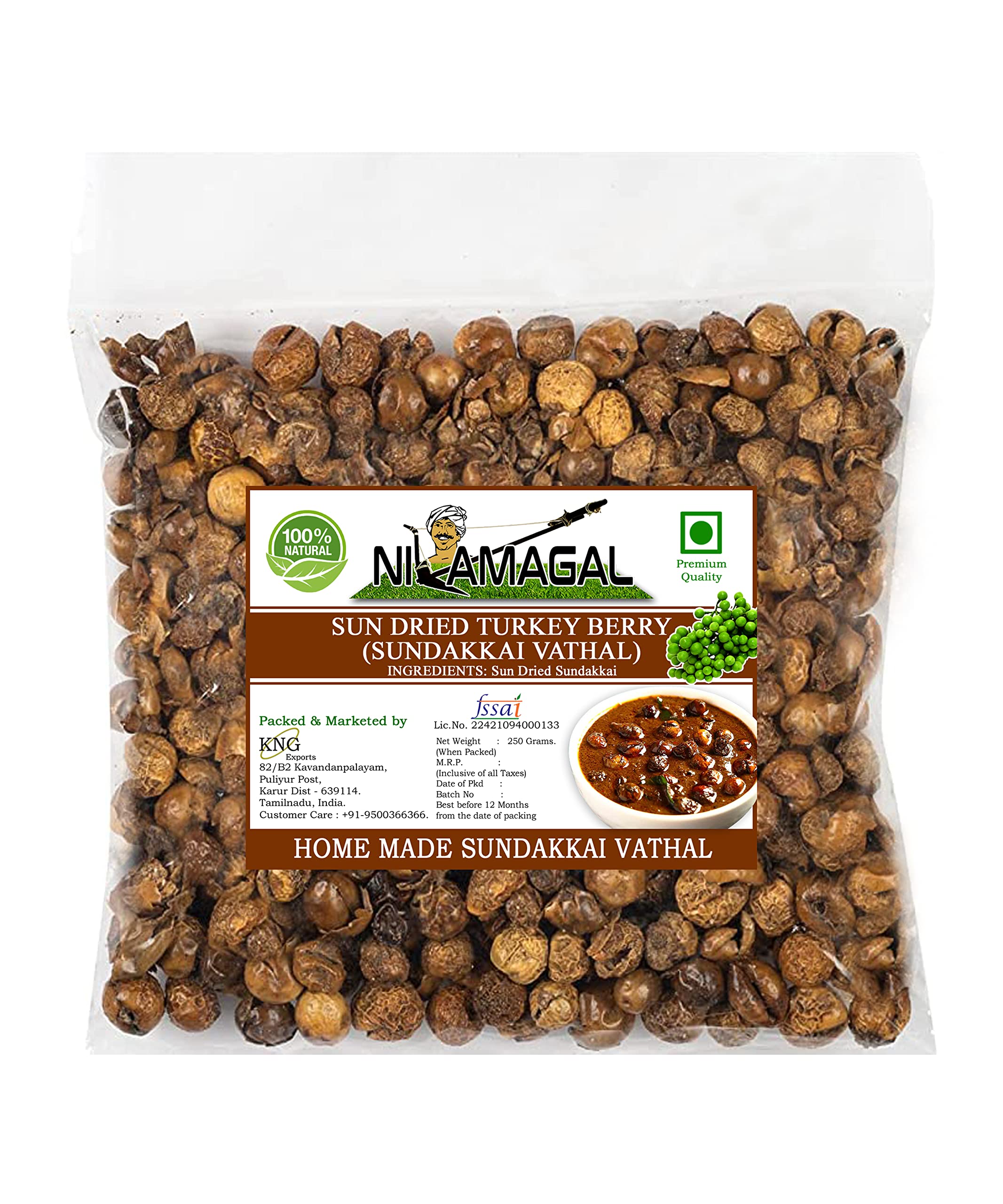 Nilamagal - Sun Dried Turkey Berry I Sundakka Vathal I Without Salt Mixing – 250 Grams (B09R27L8H1) Amazon Price History, Amazon Price Tracker