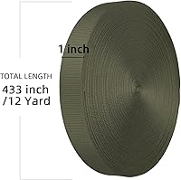 Vista 4 de Correa de nailon de 1 pulgada y 1.5 pulgadas, correa de nailon resistente de 12 yardas, correa duradera para equipo de interior o exterior