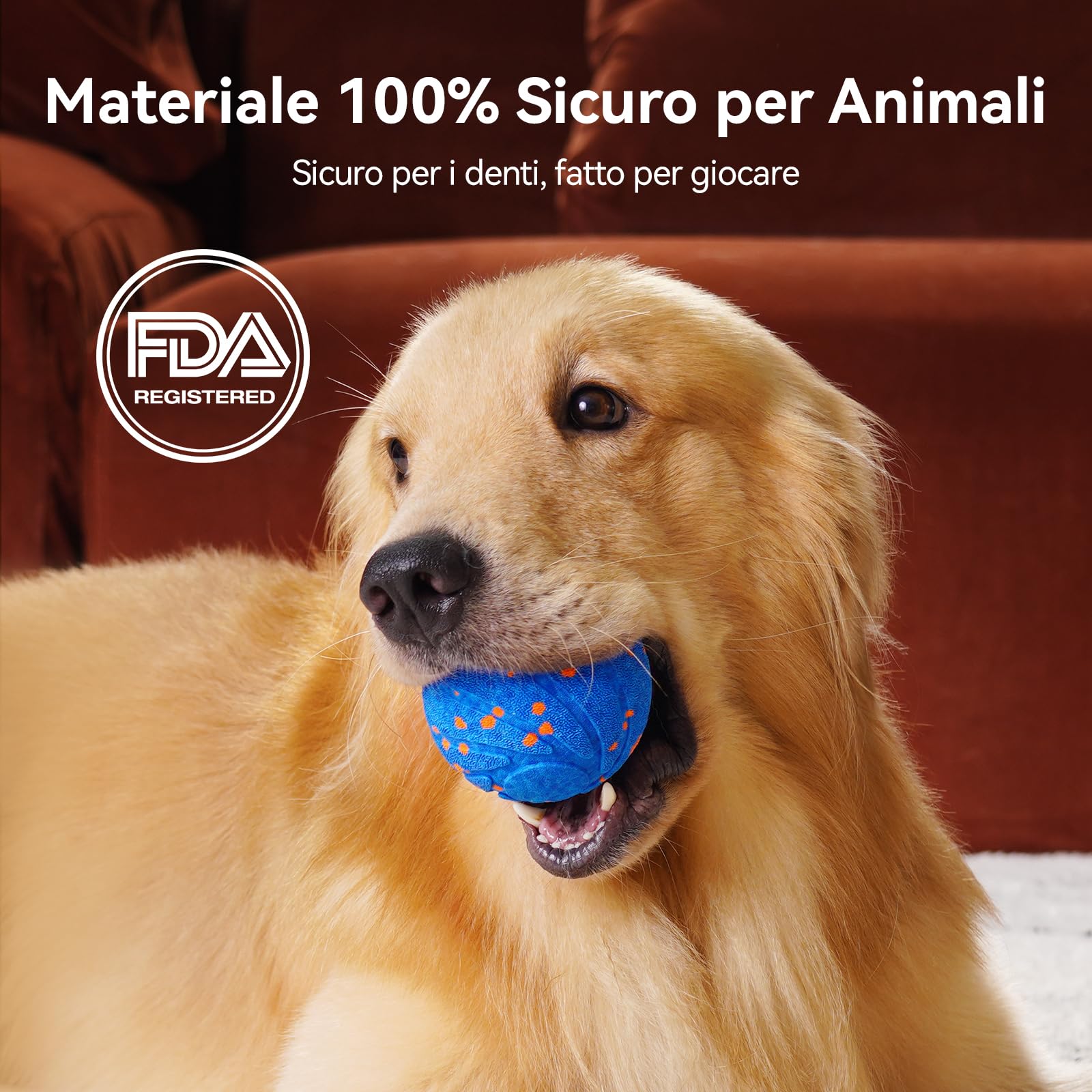Cheerble Palla interattiva per cani Wicked Ball Air Self Moving Dog Ball con 3 modalità interattive, giocattolo intelligente per cani, regalo di compleanno con luci a LED, blu